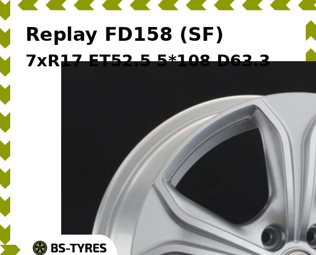 

Колесный диск Replay, FD158 (SF) 7xR17 ET52.5 5*108 D63.3