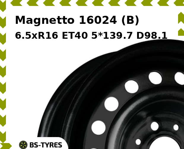 

Колесный диск Magnetto, 16024 (B) 6.5xR16 ET40 5*139.7 D98.1