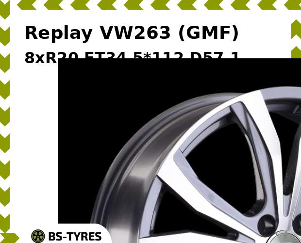 

Колесный диск Replay, VW263 (GMF) 8xR20 ET34 5*112 D57.1