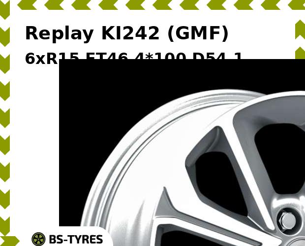 

Колесный диск Replay, KI242 (GMF) 6xR15 ET46 4*100 D54.1