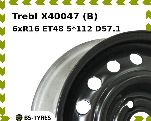 

Колесный диск Trebl, X40047 (B) 6xR16 ET48 5*112 D57.1