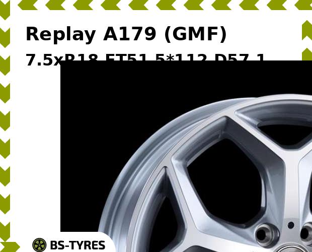 

Колесный диск Replay, A179 (GMF) 7.5xR18 ET51 5*112 D57.1