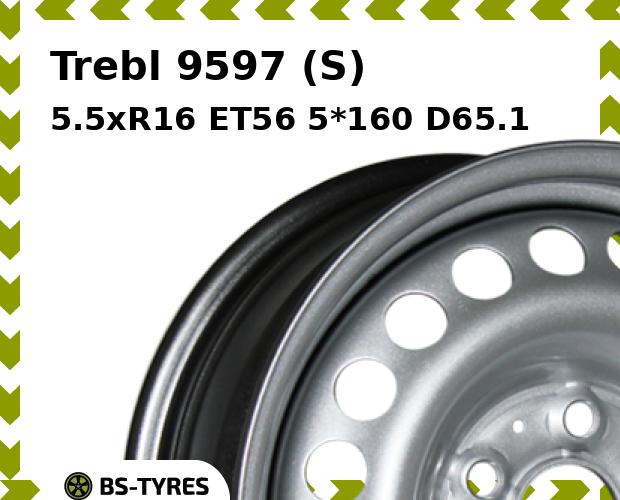 

Колесный диск Trebl, 9597 (S) 5.5xR16 ET56 5*160 D65.1