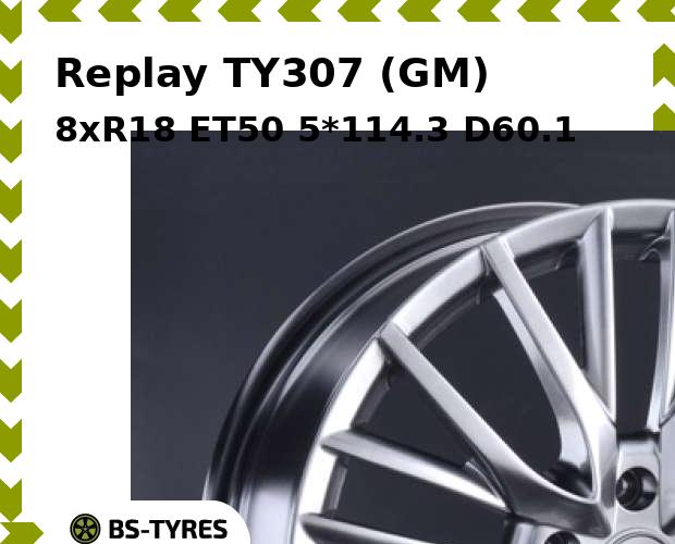 

Колесный диск Replay, TY307 (GM) 8xR18 ET50 5*114.3 D60.1