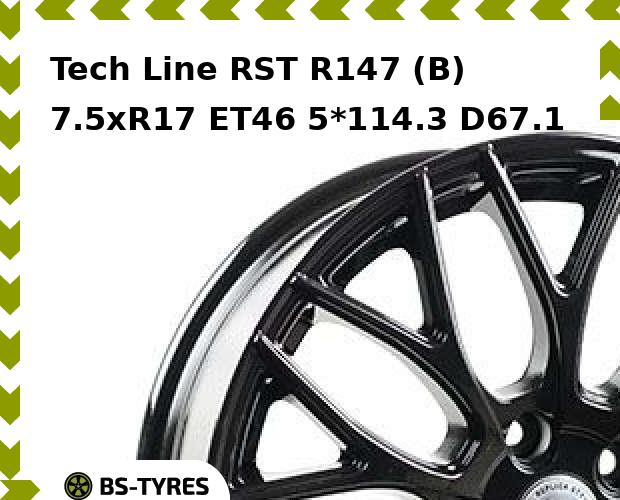 

Колесный диск Tech Line, Tech-line RST R147 (B) 7.5xR17 ET46 5*114.3 D67.1