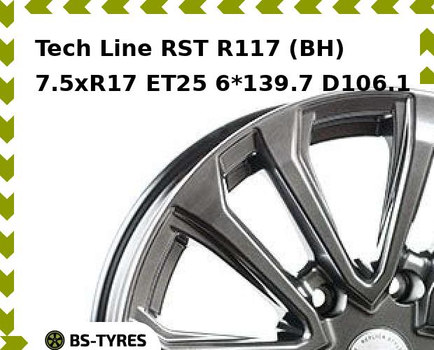 

Колесный диск Tech Line, Tech-line RST R117 (BH) 7.5xR17 ET25 6*139.7 D106.1
