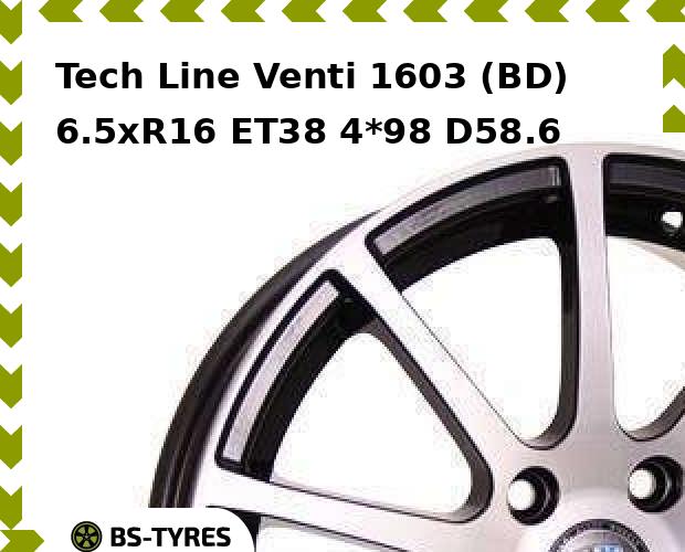 

Колесный диск Tech Line, Tech-line Venti 1603 (BD) 6.5xR16 ET38 4*98 D58.6