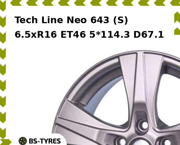 

Колесный диск Tech-line, Neo 643 (S) 6.5xR16 ET46 5*114.3 D67.1
