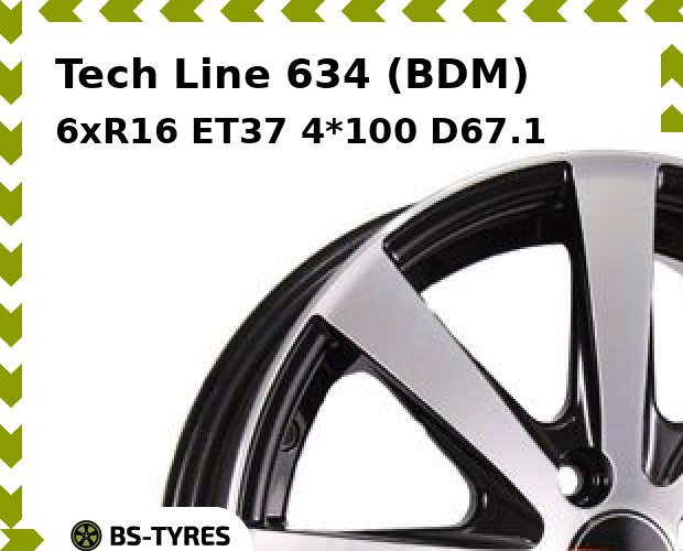 

Колесный диск Tech Line, Tech-line 634 (BDm) 6xR16 ET37 4*100 D67.1