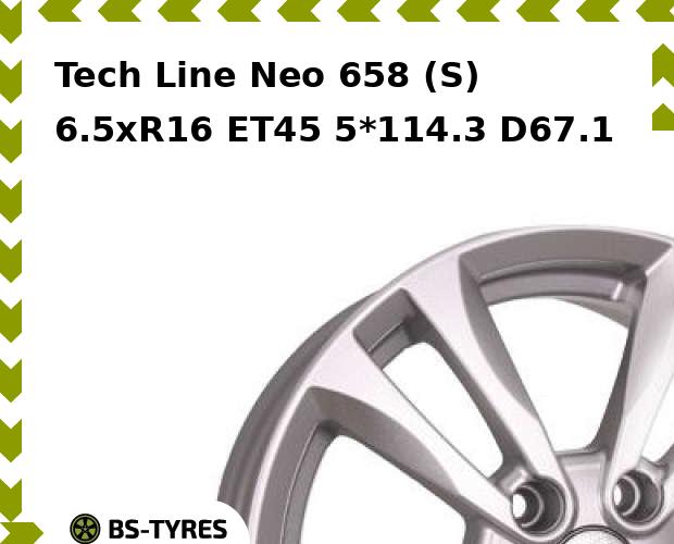 

Колесный диск Tech Line, Tech-line Neo 658 (S) 6.5xR16 ET45 5*114.3 D67.1