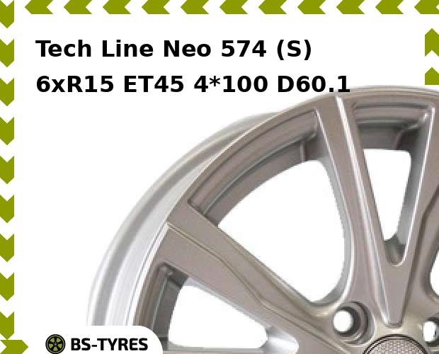 

Колесный диск Tech Line, Tech-line Neo 574 (S) 6xR15 ET45 4*100 D60.1