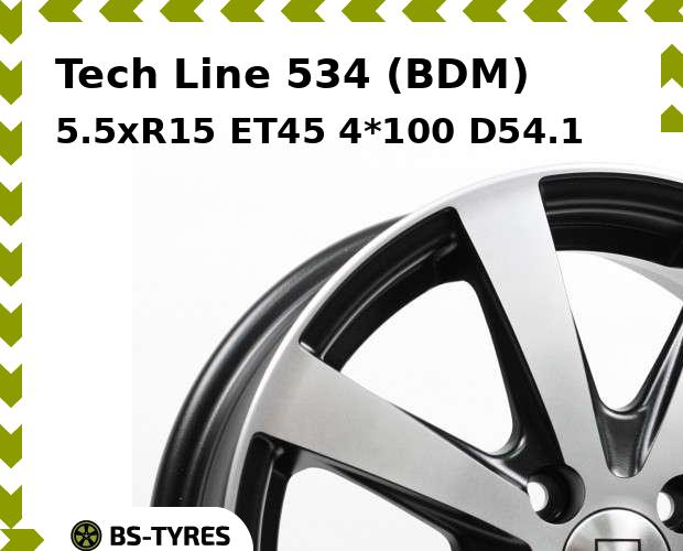 

Колесный диск Tech Line, Tech-line 534 (BDm) 5.5xR15 ET45 4*100 D54.1