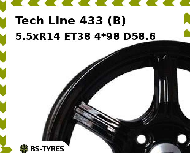 

Колесный диск Tech Line, Tech-line 433 (B) 5.5xR14 ET38 4*98 D58.6
