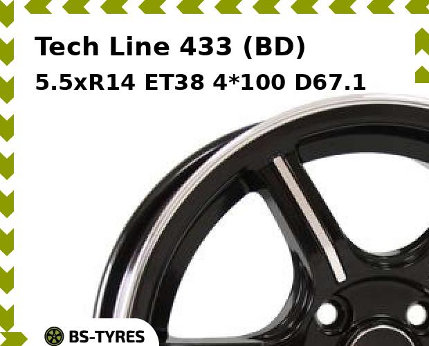 

Колесный диск Tech Line, Tech-line 433 (BD) 5.5xR14 ET38 4*100 D67.1