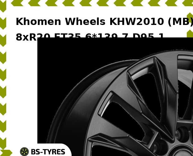 

Колесный диск Khomen Wheels, KHW2010 (MB) 8xR20 ET35 6*139.7 D95.1
