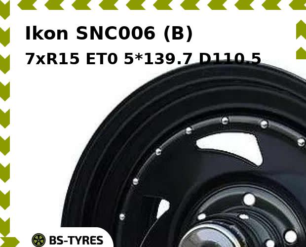 

Колесный диск Ikon, SNC006 (B) 7xR15 ET0 5*139.7 D110.5
