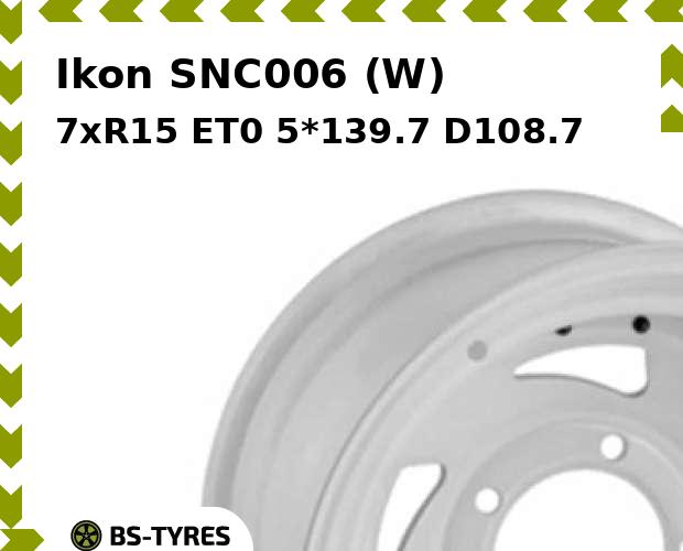 

Колесный диск Ikon, SNC006 (W) 7xR15 ET0 5*139.7 D108.7