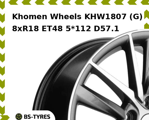 

Колесный диск Khomen Wheels, KHW1807 (G) 8xR18 ET48 5*112 D57.1