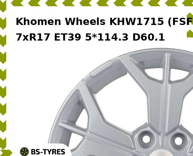 

Колесный диск Khomen Wheels, KHW1715 (FSF) 7xR17 ET39 5*114.3 D60.1