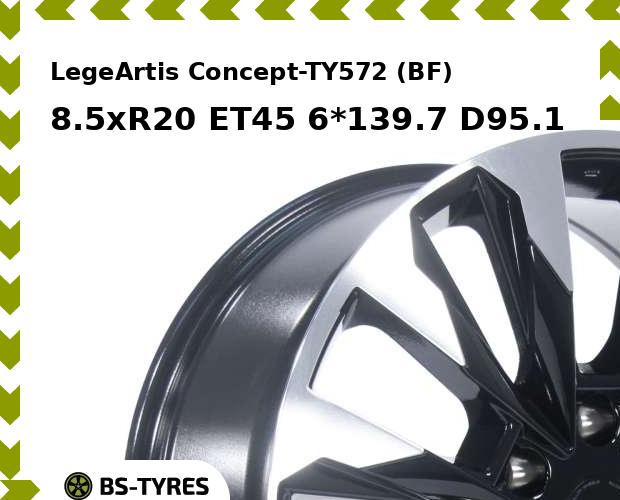 

Колесный диск LegeArtis, Concept-TY572 (BF) 8.5xR20 ET45 6*139.7 D95.1