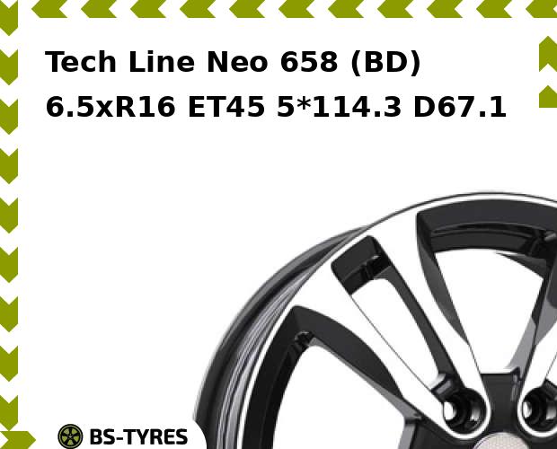 

Колесный диск Tech Line, Tech-line Neo 658 (BD) 6.5xR16 ET45 5*114.3 D67.1