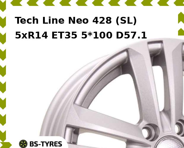

Колесный диск Tech Line, Tech-line Neo 428 (SL) 5xR14 ET35 5*100 D57.1