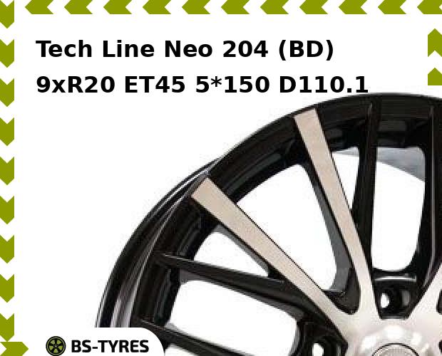 

Колесный диск Tech Line, Tech-line Neo 204 (BD) 9xR20 ET45 5*150 D110.1