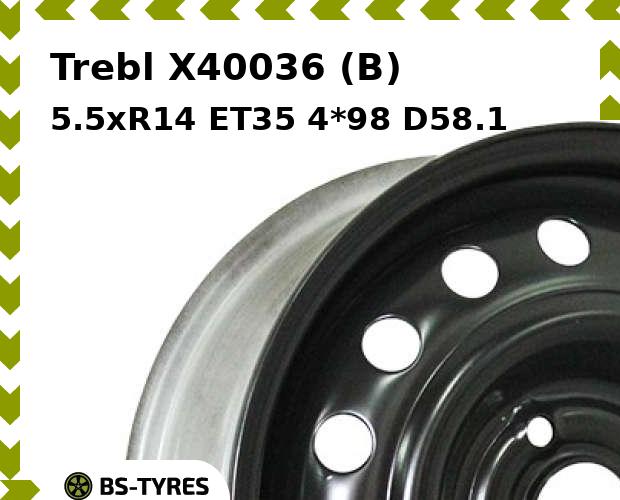 

Колесный диск Trebl, X40036 (B) 5.5xR14 ET35 4*98 D58.1