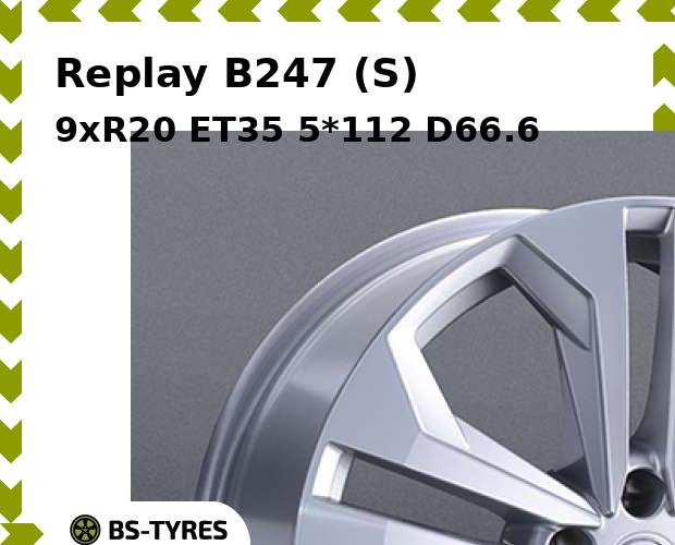 

Колесный диск Replay, B247 (S) 9xR20 ET35 5*112 D66.6
