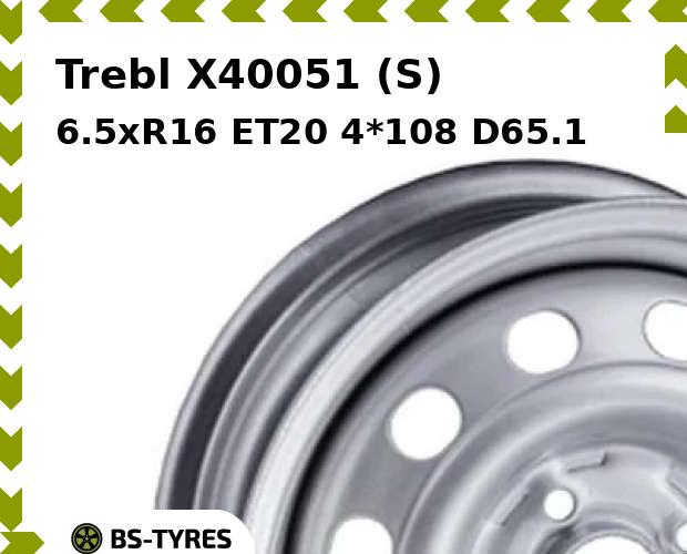 

Колесный диск Trebl, X40051 (S) 6.5xR16 ET20 4*108 D65.1