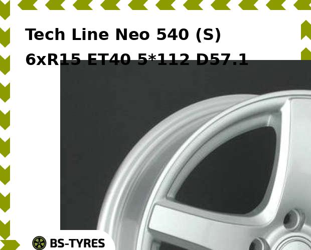 

Колесный диск Tech Line, Tech-line Neo 540 (S) 6xR15 ET40 5*112 D57.1