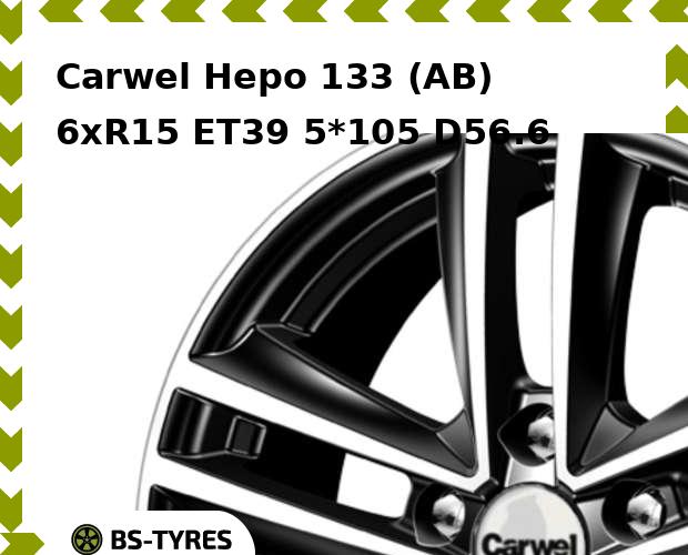 

Колесный диск Carwel, Неро 133 (AB) 6xR15 ET39 5*105 D56.6