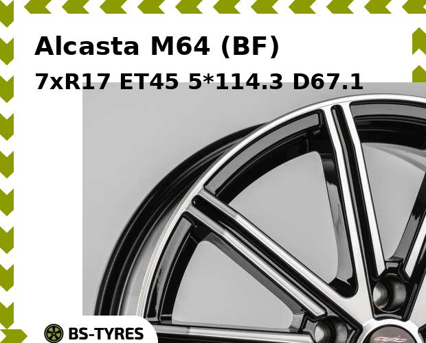 

Колесный диск Alcasta, M64 (BF) 7xR17 ET45 5*114.3 D67.1