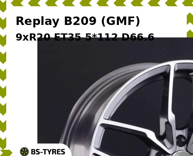 

Колесный диск Replay, B209 (GMF) 9xR20 ET35 5*112 D66.6