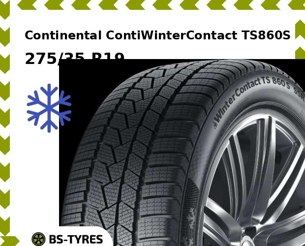 

Зимние шины Continental, ContiWinterContact TS860S SSR RunFlat 275/35 R19 100V