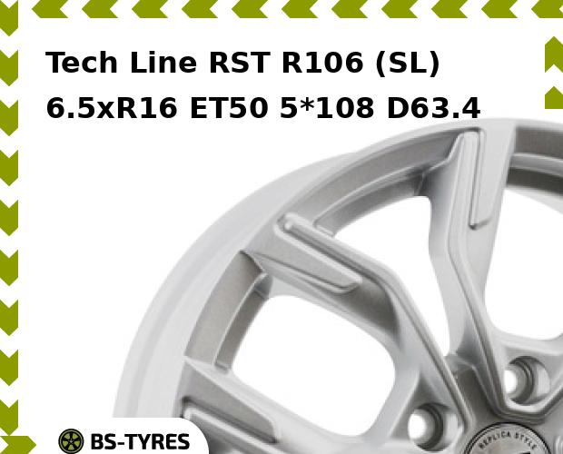 

Колесный диск Tech Line, Tech-line RST R106 (SL) 6.5xR16 ET50 5*108 D63.4