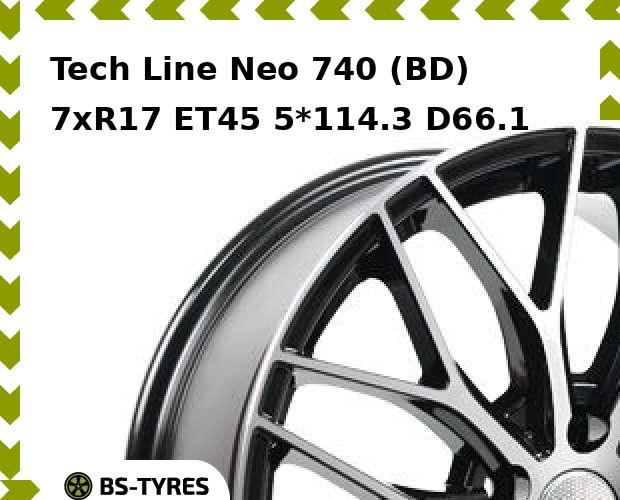 

Колесный диск Tech Line, Tech-line Neo 740 (BD) 7xR17 ET45 5*114.3 D66.1