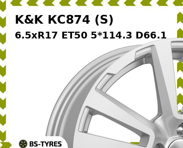

Колесный диск K&K, КС874 (S) 6.5xR17 ET50 5*114.3 D66.1