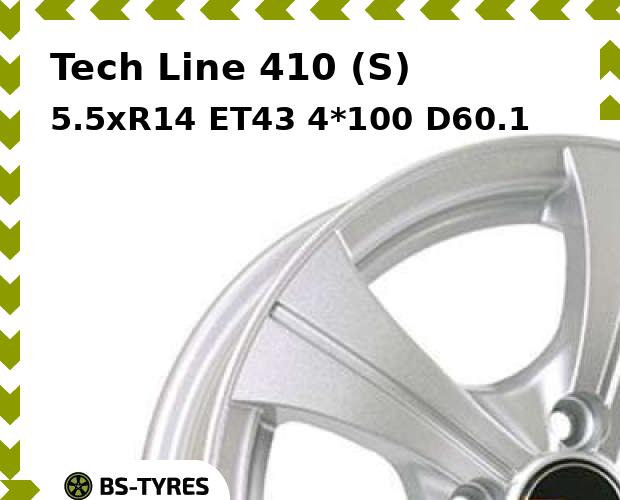 

Колесный диск Tech Line, Tech-line 410 (S) 5.5xR14 ET43 4*100 D60.1
