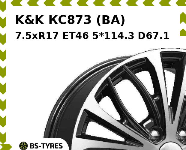 

Колесный диск K&K, КС873 (BA) 7.5xR17 ET46 5*114.3 D67.1