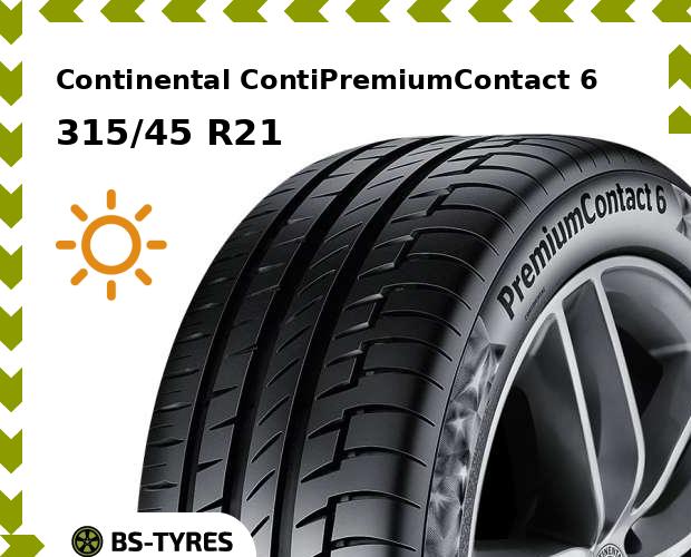 

Летние шины Continental, ContiPremiumContact 6 315/45 R21 116Y