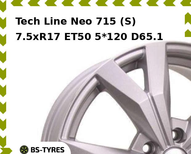 

Колесный диск Tech Line, Tech-line Neo 715 (S) 7.5xR17 ET50 5*120 D65.1