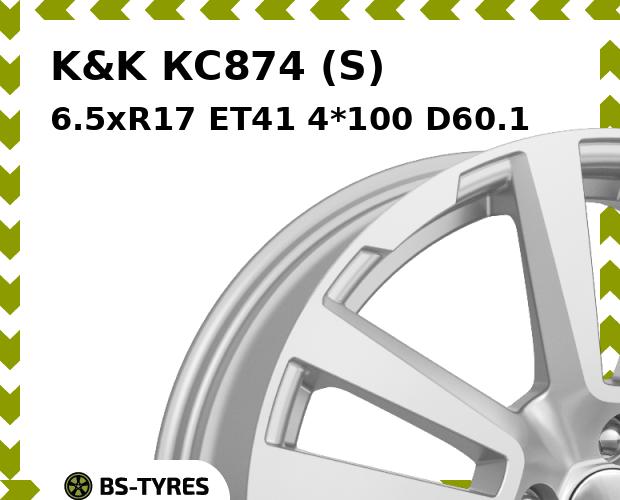 

Колесный диск K&K, КС874 (S) 6.5xR17 ET41 4*100 D60.1