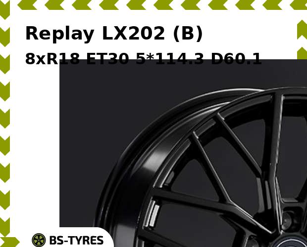

Колесный диск Replay, LX202 (B) 8xR18 ET30 5*114.3 D60.1