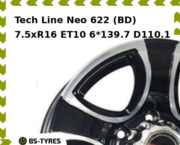 

Колесный диск Tech Line, Tech-line Neo 622 (BD) 7.5xR16 ET10 6*139.7 D110.1