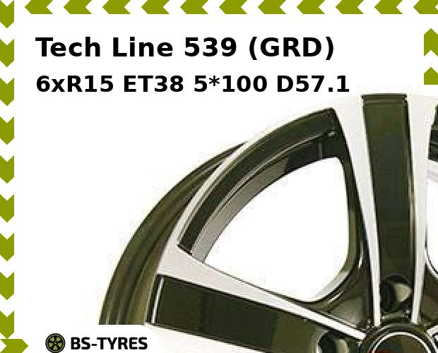 

Колесный диск Tech Line, Tech-line 539 (GRD) 6xR15 ET38 5*100 D57.1