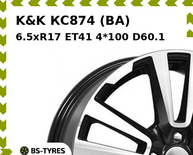 

Колесный диск K&K, КС874 (BA) 6.5xR17 ET41 4*100 D60.1