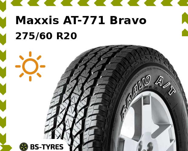 

Летние шины Maxxis, AT-771 Bravo 275/60 R20 115S
