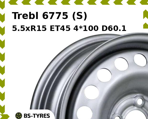 

Колесный диск Trebl, 6775 (S) 5.5xR15 ET45 4*100 D60.1