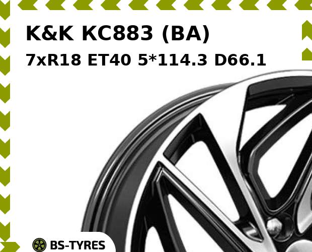 

Колесный диск K&K, КС883 (BA) 7xR18 ET40 5*114.3 D66.1